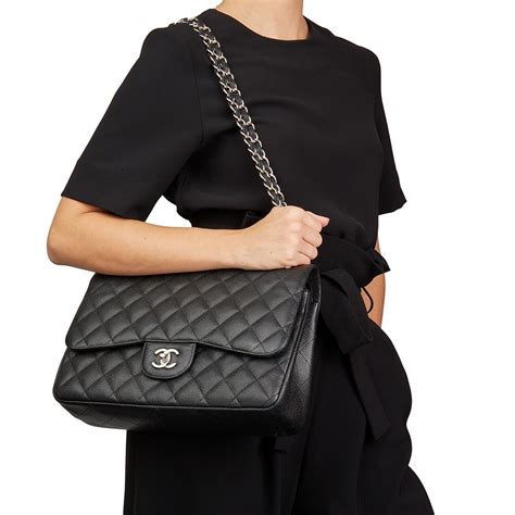 chanel classic double flap bag jumbo size|chanel double flap jumbo size.